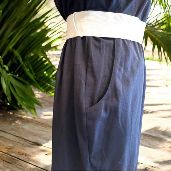 VINTAGE 80s S. Robert’s Navy Blue And White Nautical Romper - Medium - Picture 6 of 15